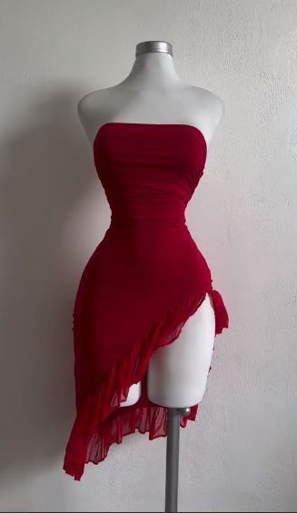 Red Short Prom Dresses Short Birthday Outfits fg7089