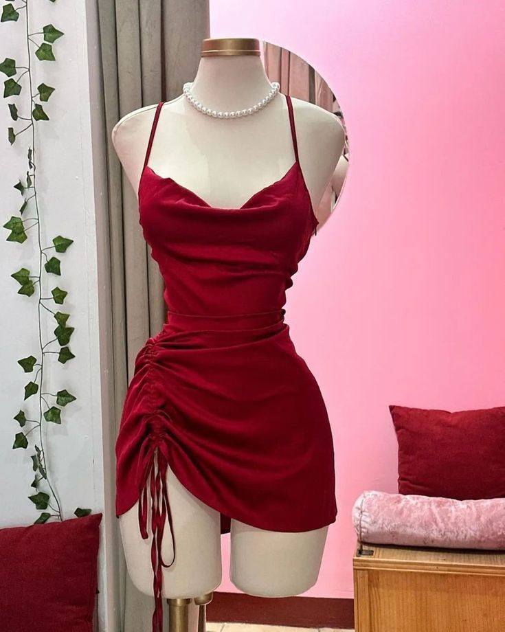 Red Short Prom Dress Sexy Evening Dress fg7110