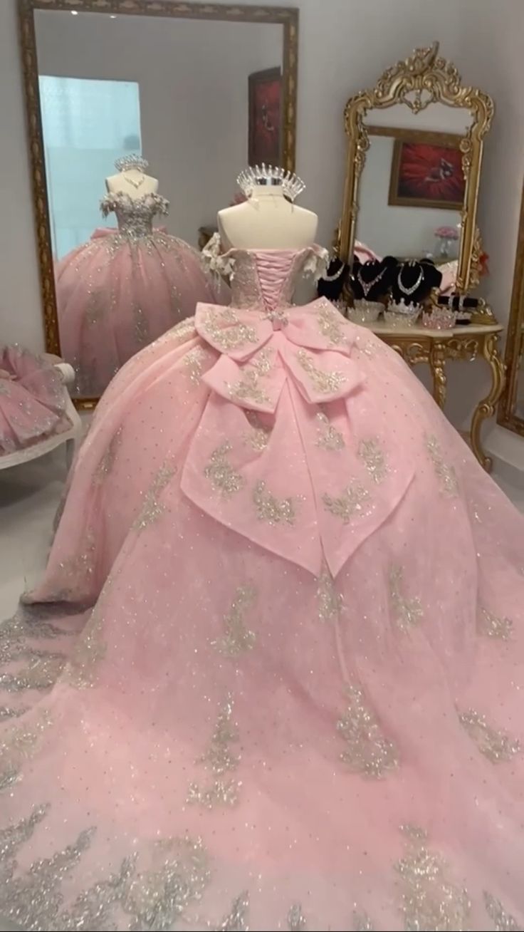 Pink A Line Princess Quinceanera Dress Ball Gown, Sweet 16 Dresses fg7174
