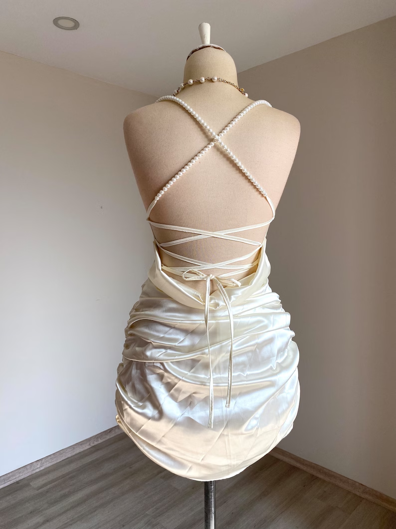 Satin Dress Women's Satin Bridal Dresses Party Bridesmaid Dresses Prom Dress Short Formal Dress fg6436