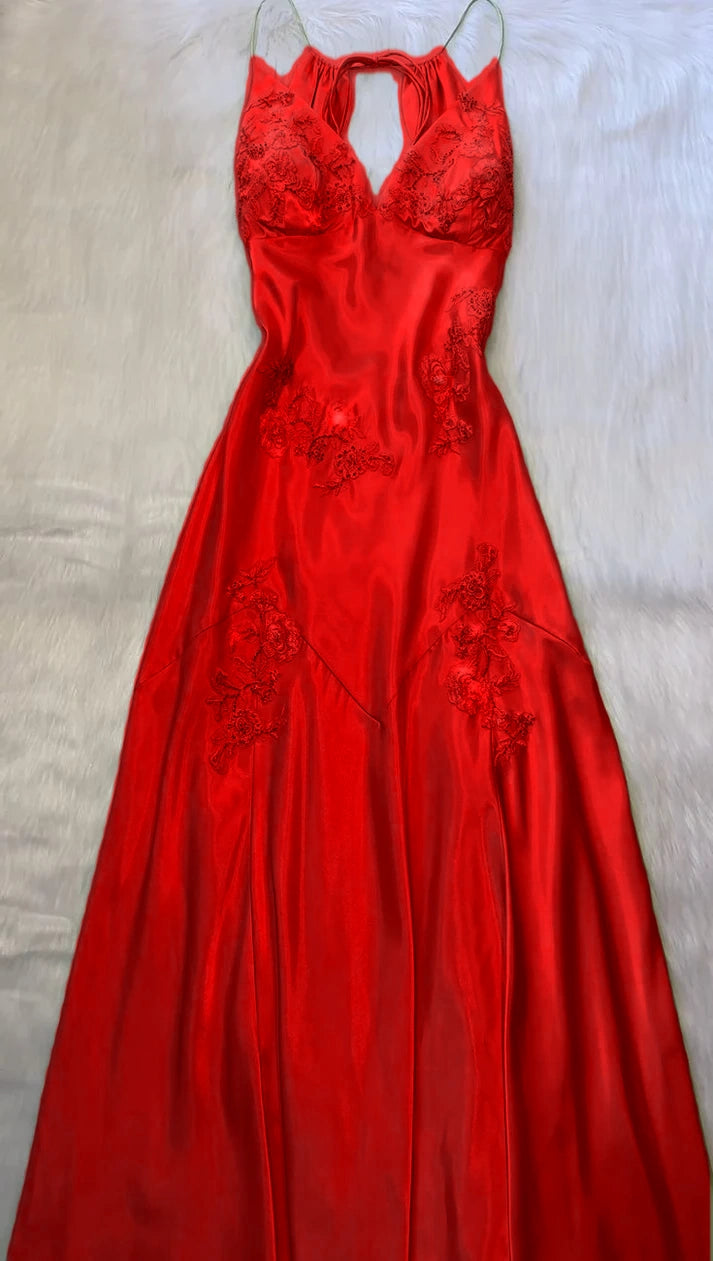 Green V neck Long Prom Dress fg3609