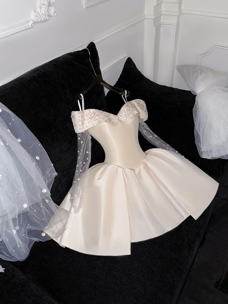 Off Shoulder Short Prom Dress Homecoming Dress Short Wedding Party Dress fg7677