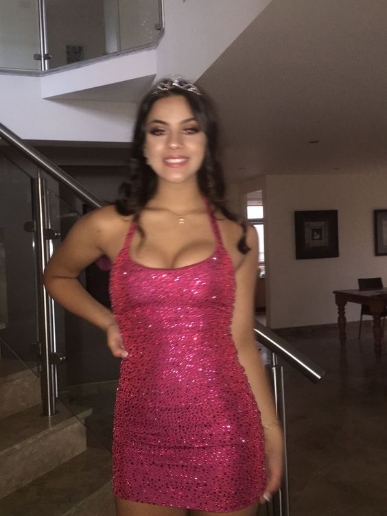Sparkly Sequin Cocktail Dresses Women Sheath Short Prom Dress Homecoming Dress fg5505
