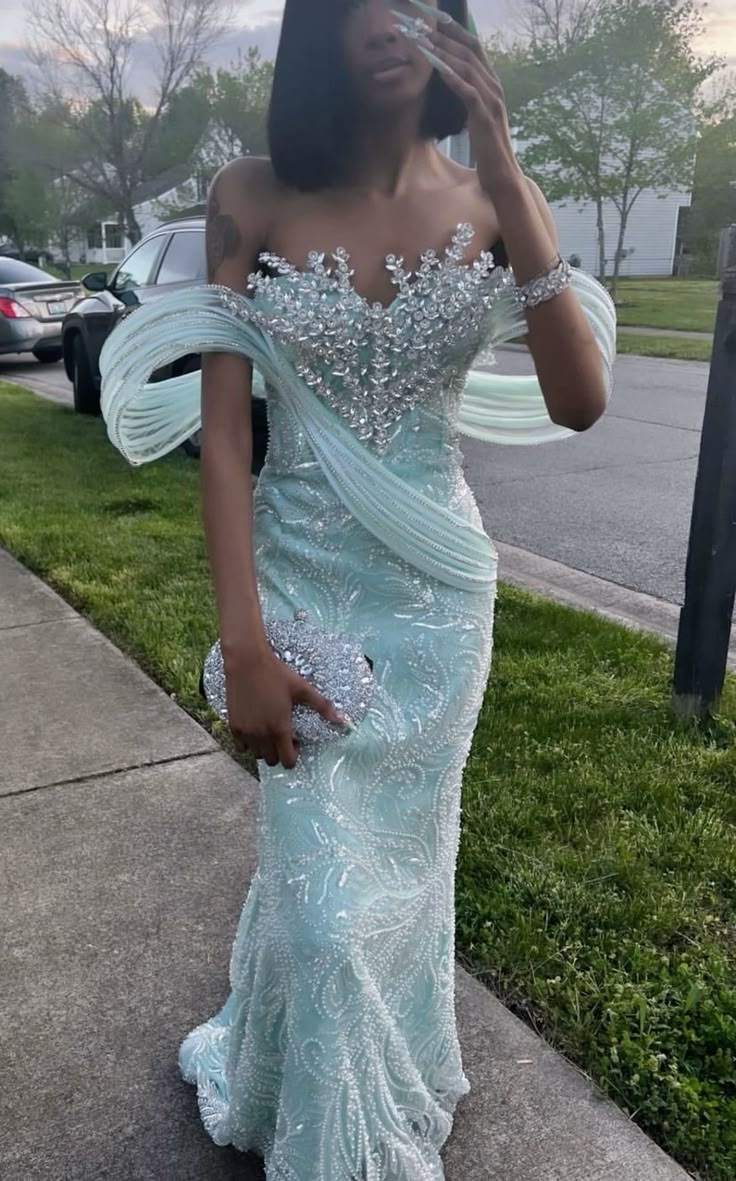 Sexy Mermaid Long Prom Dresses Formal Evening Dress fg7615