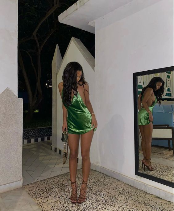 Women Green Short Prom Dress Homecoming Party Dress fg5506