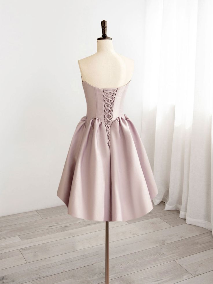 A-Line V Neck Short Prom Dress, Homecoming Dresses fg6372