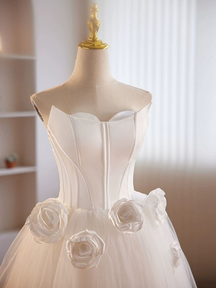 Unique White Tulle Satin Short Prom Dress, White Homecoming Dress fg6369