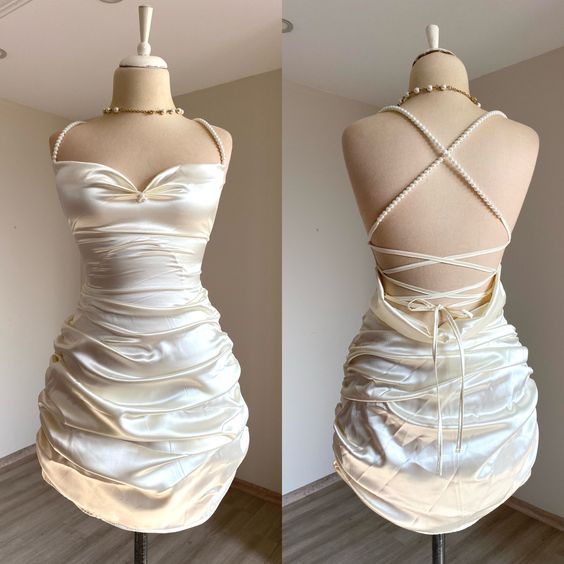 Satin Dress Women's Satin Bridal Dresses Party Bridesmaid Dresses Prom Dress Short Formal Dress fg6436