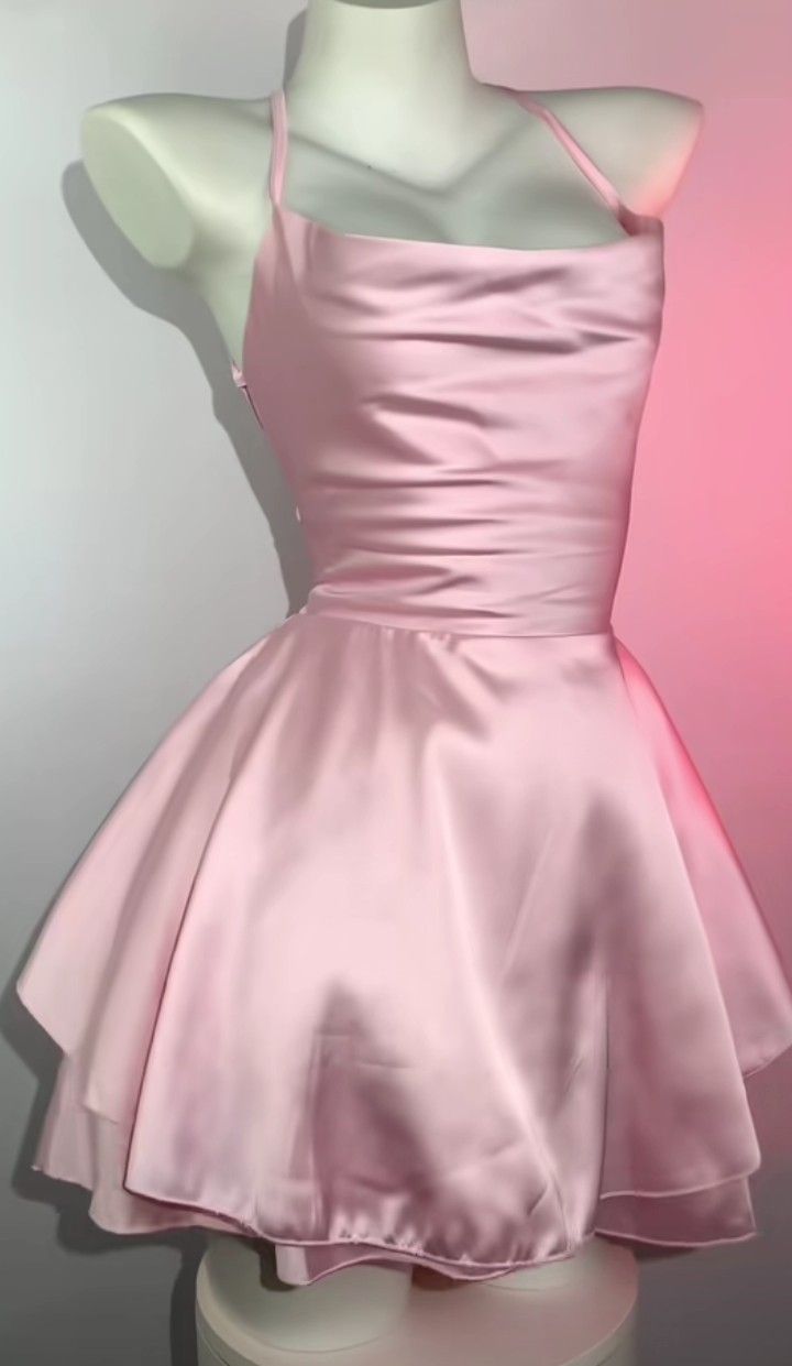Cute Pink Party Dress Short Prom Dress Birthday Dress fg7405