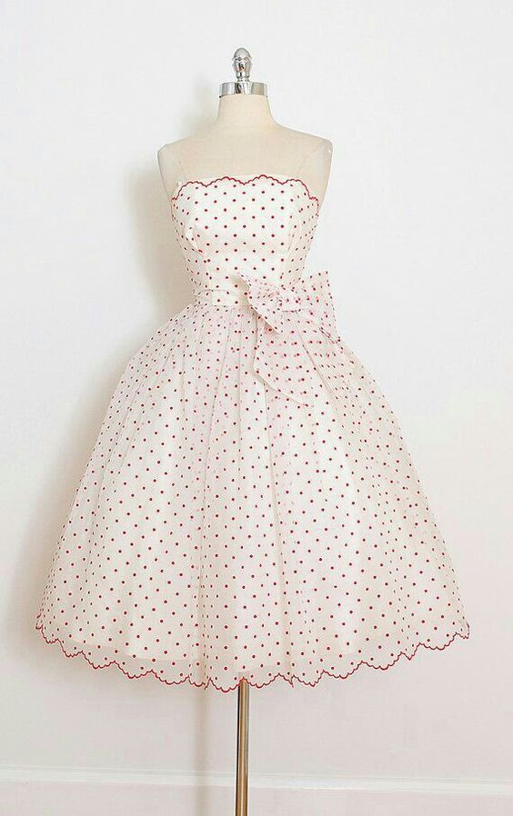 Women Vintage A-line Sweet Homecoming Dress Short Prom Dress fg5774