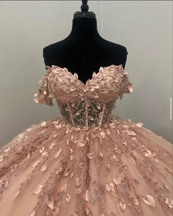 Unique Sleeveless Light Pink Ball Gown Prom Evening Formal Dress fg4984