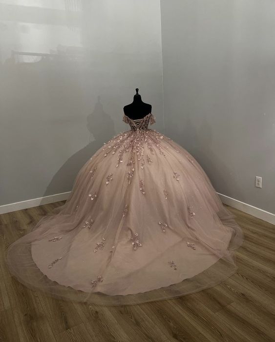 Unique Sleeveless Light Pink Ball Gown Prom Evening Formal Dress fg4984