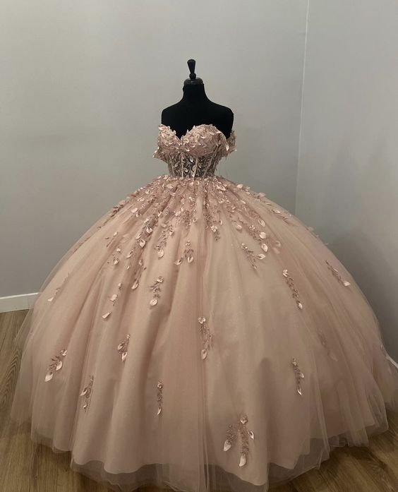 Unique Sleeveless Light Pink Ball Gown Prom Evening Formal Dress fg4984
