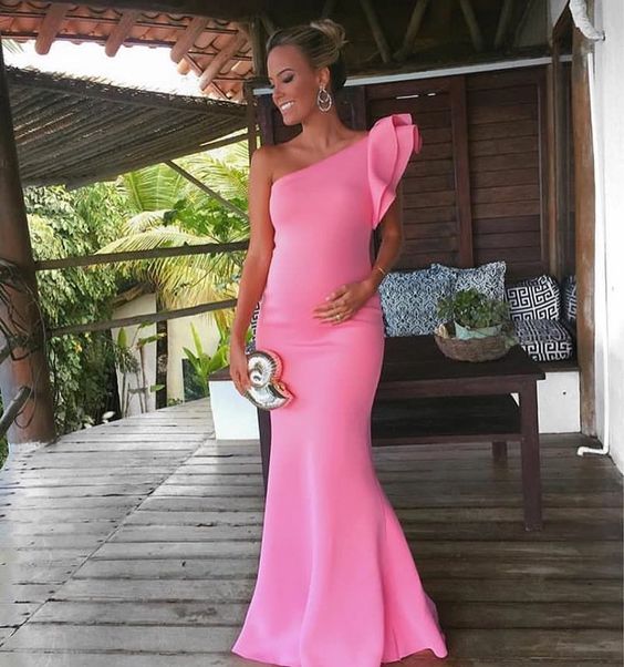 Pink Long Prom Dress, Party Dress Evening Dress fg3937