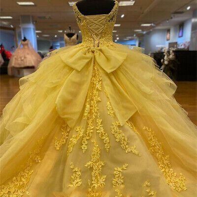 Beautiful Yellow Long Formal Gown,Ball Gown Party Dresses Evening Dresses fg2093