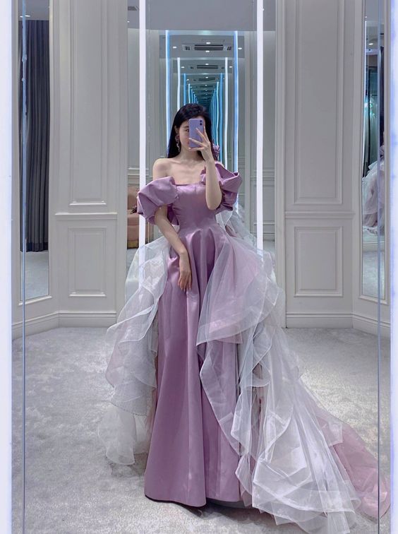 Purple evening dress 2023 new style fg4146