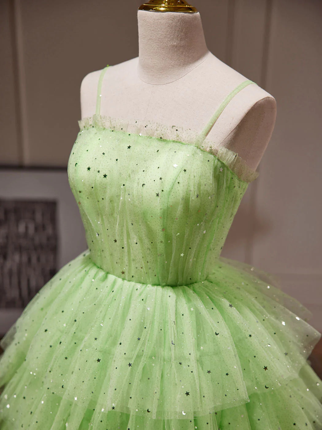 Green Tulle Short Prom Dress, Cute Green Homecoming Dresses fg3412