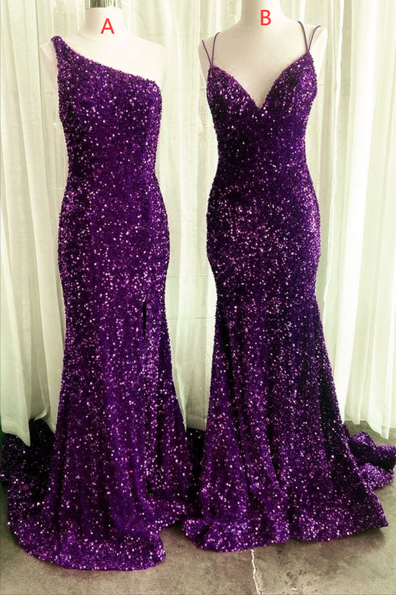 Purple Sparkly Prom Dresses Long Party Dress Formal Dress fg3466