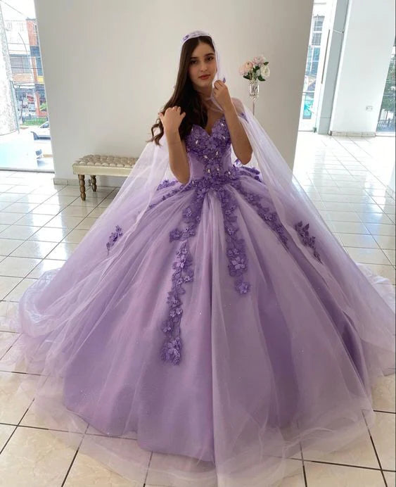 Sweetheart Purple Long Ball Gown Prom Dresses fg4304