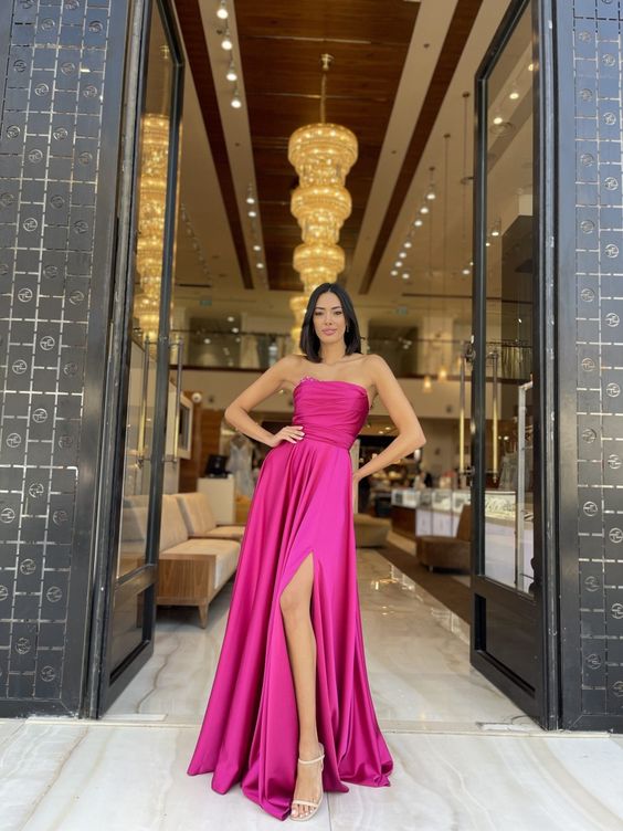 Hot Pink Prom Dresses Long Evening Gowns fg3025