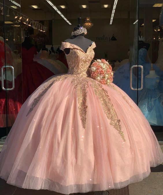 Elegant Formal Evening Dress, Pink Ball Gown Prom Dresses, Party Gowns fg2684
