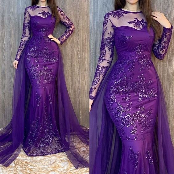 Purple evening dress Long Sexy Prom Dress fg2865