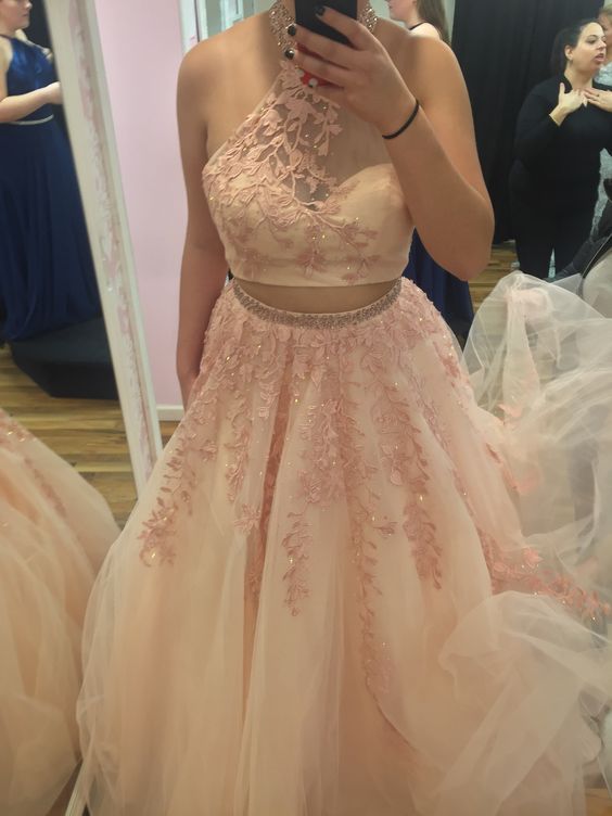 Pink Evening Gown long party dress, fashionable prom dress fg1934