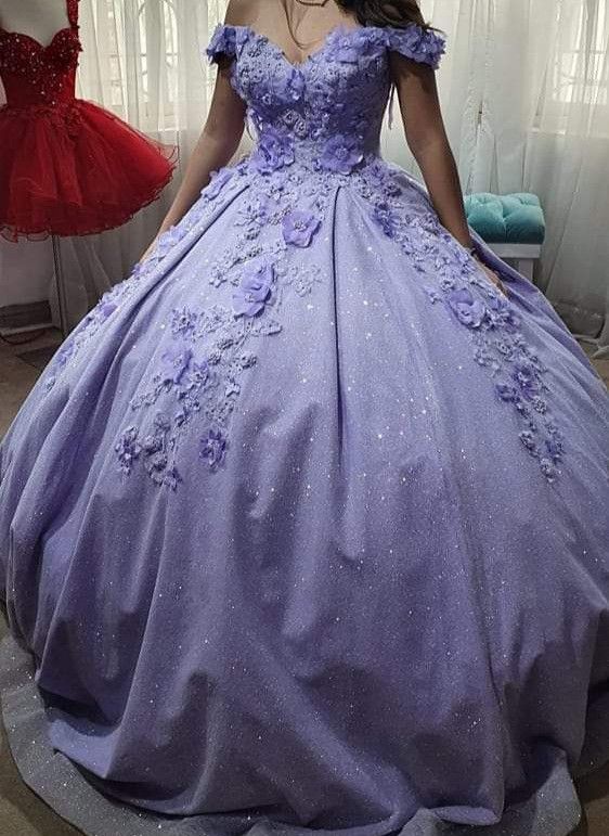 Purple Princess Ball Gown Quinceańera Dress Sweet 16 Dress fg1017