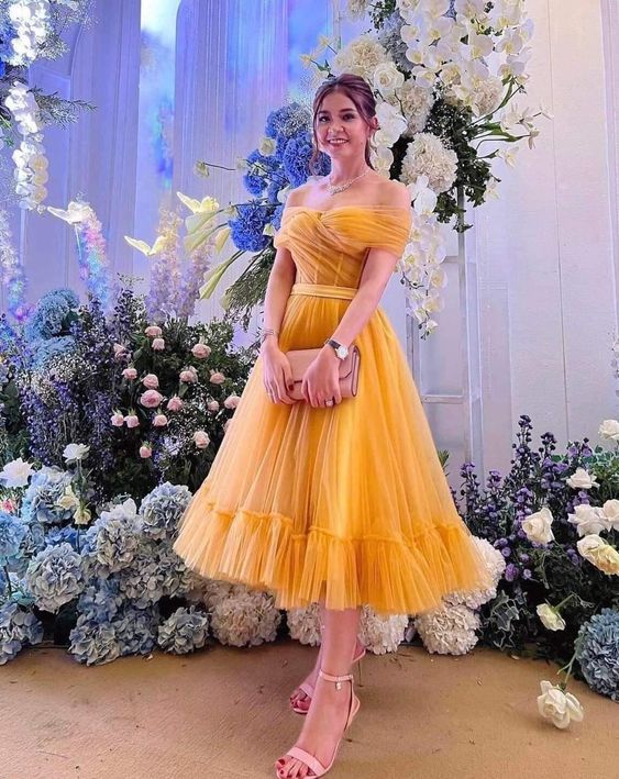 Yellow Gown Party Gown Prom Dress fg2613