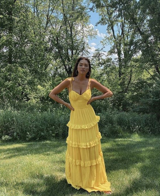Yellow Prom Dresses Long Evening Dresses fg2184