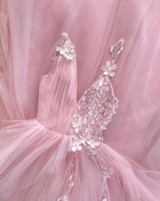 Pink A-line Evening/Prom Dresses fg1681