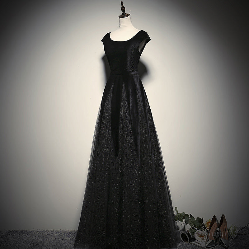 Black evening dress women's long new elegant party dress prom dress fg137