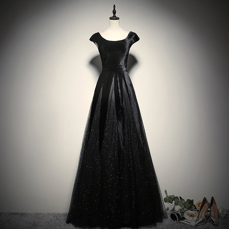 Black evening dress women's long new elegant party dress prom dress fg137