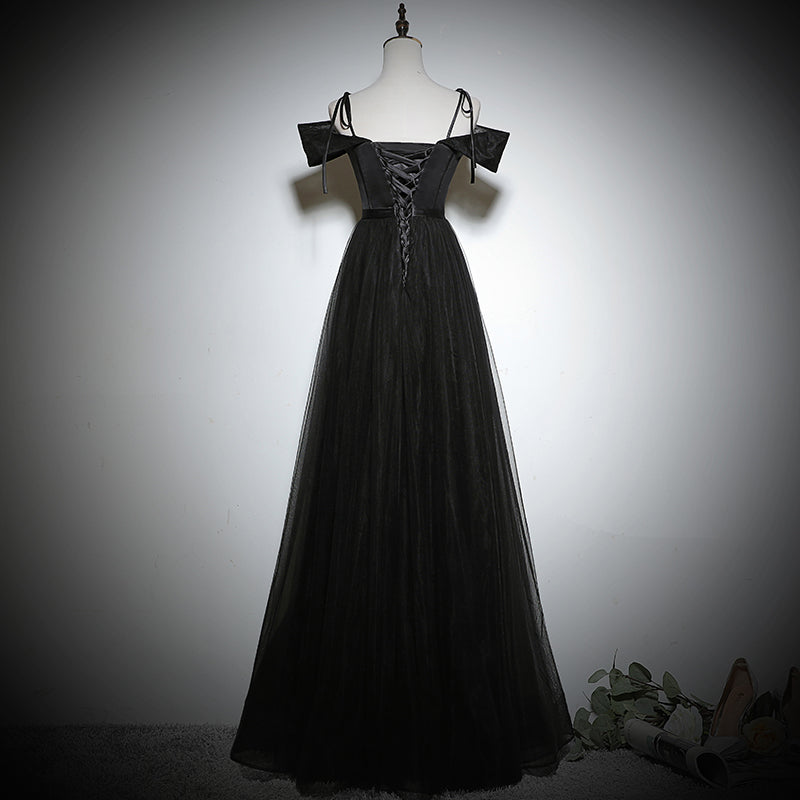 black evening dress bridesmaid dress prom dress fg149