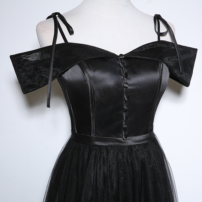 black evening dress bridesmaid dress prom dress fg149