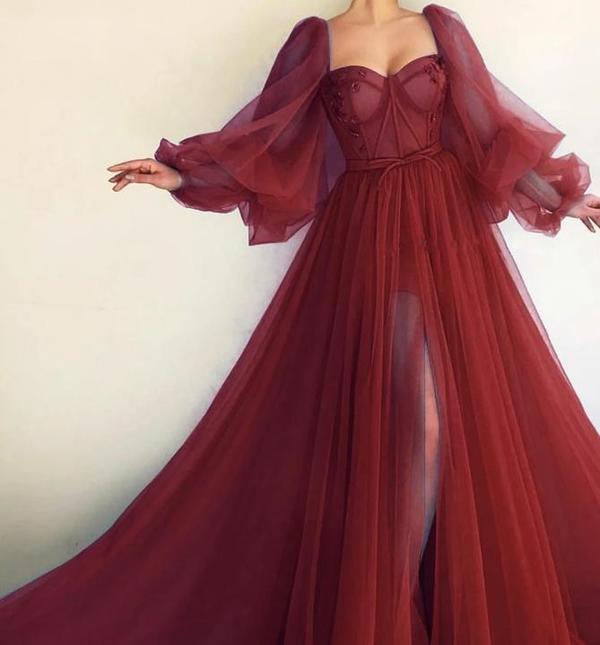 Tulle Prom Dresses, Ball Gown Formal Evening Dresses fg238