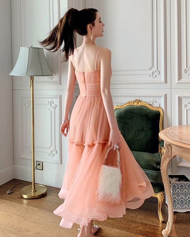 Elegant Lady Dress Summer Big Swing Mesh High End Princess Birthday Party prom dress fg352