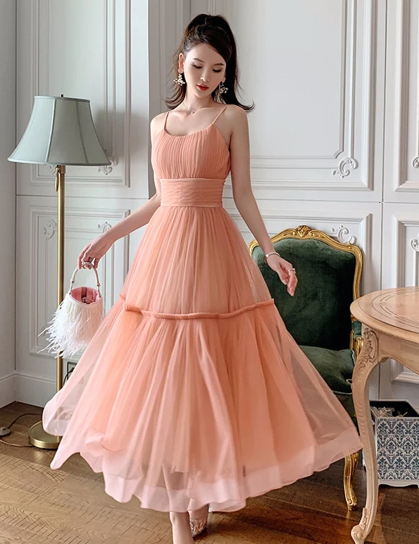 Elegant Lady Dress Summer Big Swing Mesh High End Princess Birthday Party prom dress fg352