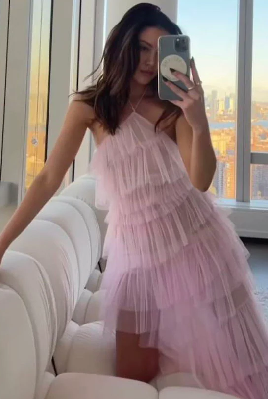 Unique Halter Layered Tulle Prom Dresses, New Long Bridesmaid Dresses fg537