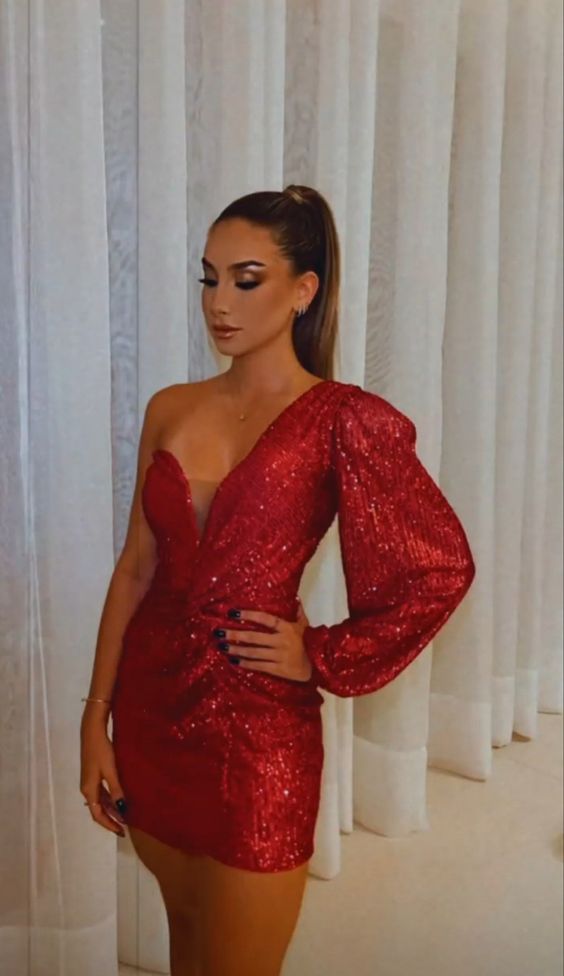 Red sexy homecoming dress fg683