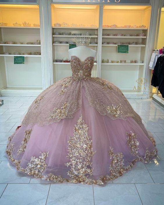 Quinceanera Dresses Lace Applique Beaded Bling Organza Sweet 16 Dress Ball Gown Prom Dress fg890