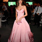 A Line Pink Strapless Prom Dress, Elegant Evening Party Dress     fg7325