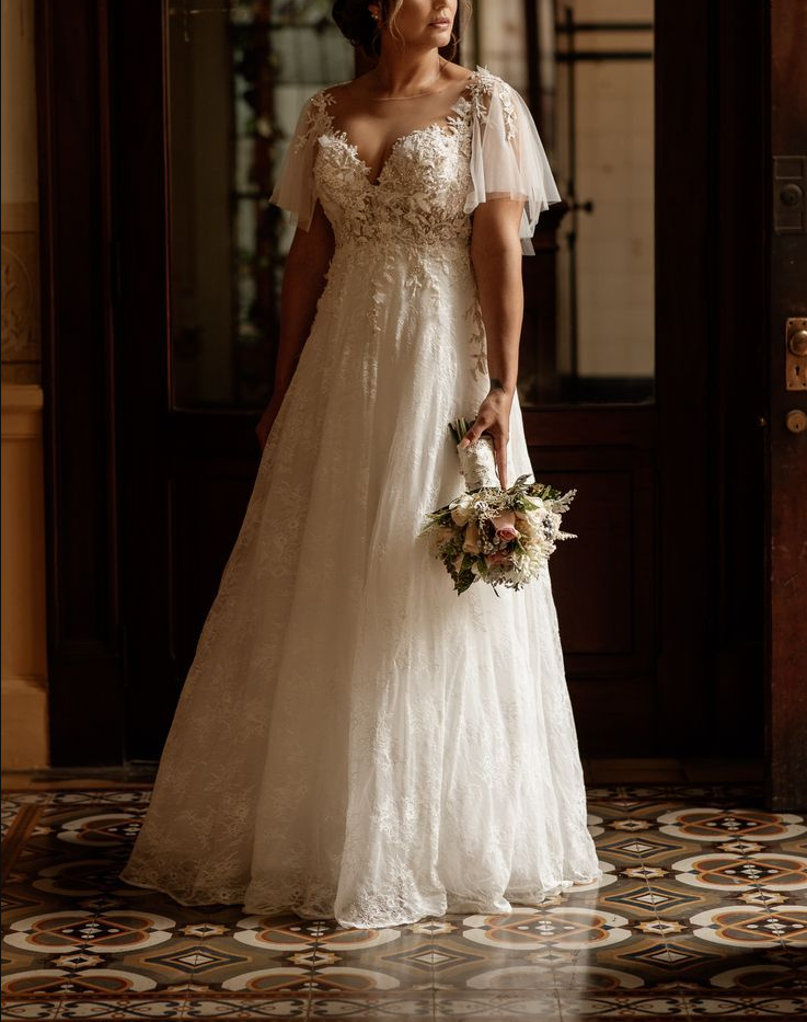 A Line Plus Size Wedding Dress ,Dresses For Wedding,Bridal Gown    fg7246