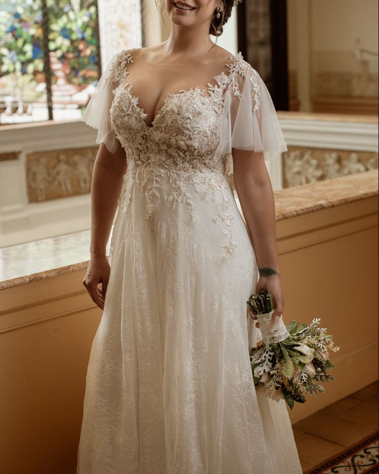 A Line Plus Size Wedding Dress ,Dresses For Wedding,Bridal Gown    fg7246