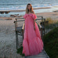 Pink long formal prom dress, long evening party Gown     fg897