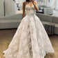 A Line Strapless Lace Long Wedding Dresses Bridal Gown        fg7070