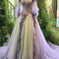 A Line Princess Floral Wedding Dress Lace Applique Sweetheart Tulle Bridal Gown       fg7196