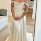 A Line Off Shoulder Long Wedding Dresses,Elegant Wedding Dress        fg7176