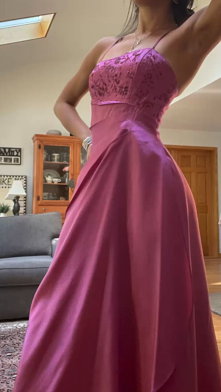 Gorgeous Pink A Line Beaded Prom Dress Long Evening Gown        fg7156