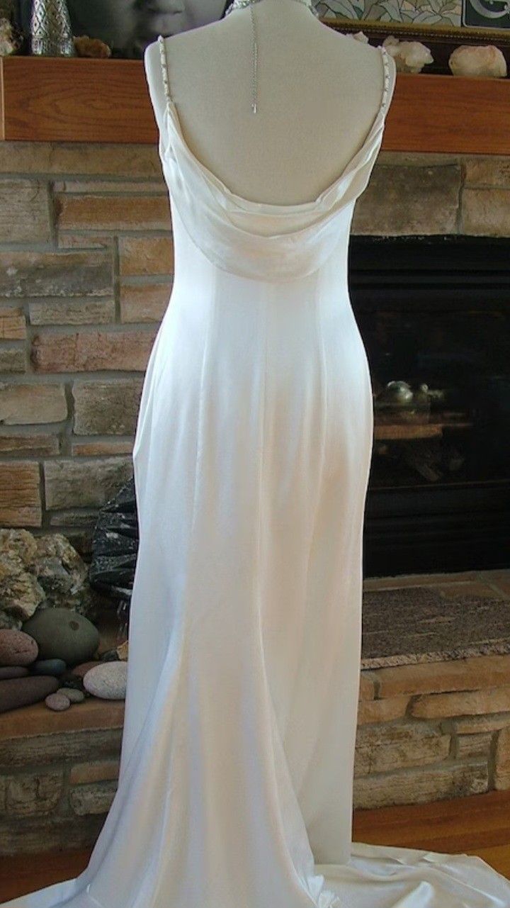 Vintage White Mermaid Prom Dress Wedding Dress     fg7199